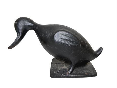 1950s Virginia Metalcrafters Large Duck Cast Iron Door Stop
