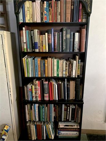 Solid Wood Bookshelf w/ Books