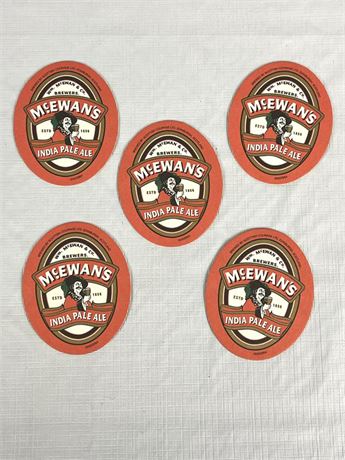 Five (5) McEwan's IPA Coasters