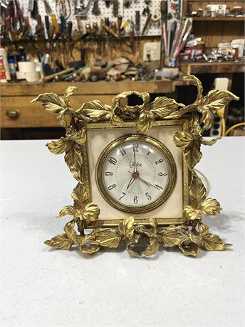 Globe Vintage Brass Clock