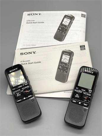 Two (2) Sony IC Recorders