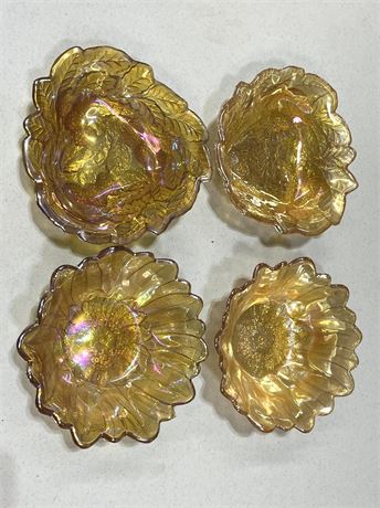 7" Marigold Carnival Glass Bowls