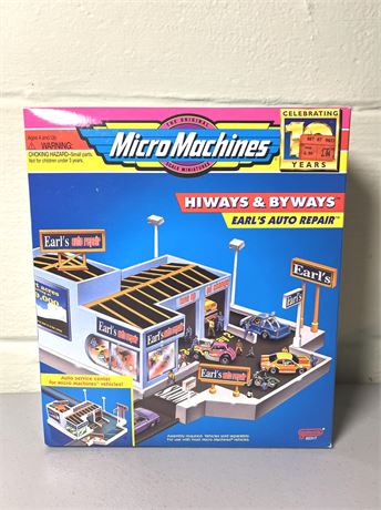 NIB Vintage Micro Machines Earl's Auto Repair Playset