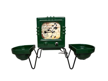 1950s Mickey Mouse Ceramic TV Lamp and Planter