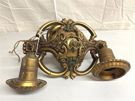 Antique Brass Victorian Hanging Light Fixture