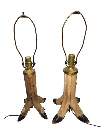 Authentic Deer Hoof Lamps