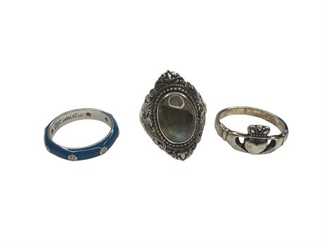 Sterling Silver Rings Size 10-10.5