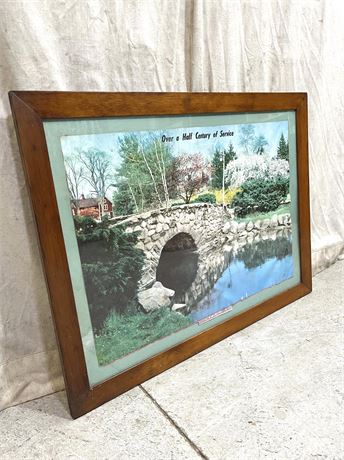 Springtime at the Old Stone Bridge Poster