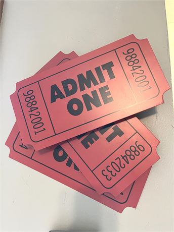 "Admit One" Movie Ticket Metal Sign