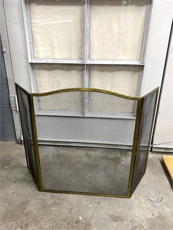 Brass and Metal Fireplace Screen