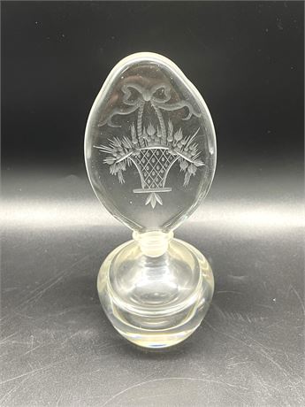 Perfume Bottle with Etched Stopper