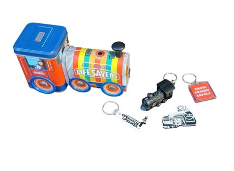 Lifesavers Locomotive tin and Keychains
