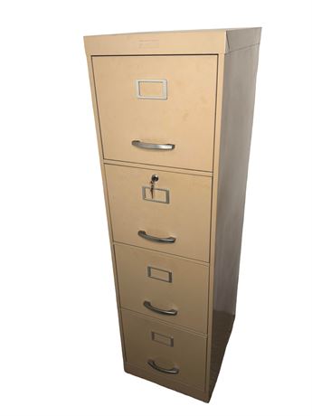 Four Drawer Filing Cabinet with Key