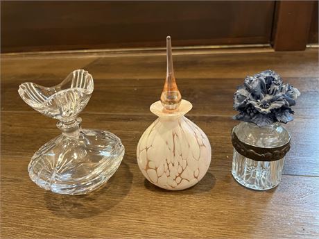 Glass and Crystal Perfume Bottles